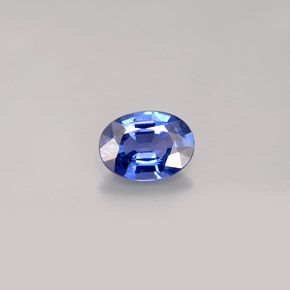 0.87克拉天然蓝宝石，椭圆形切割，6.8×5毫米，VVS-VS