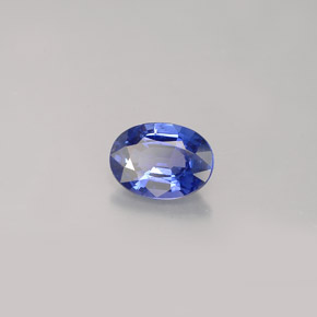 0.87克拉天然蓝宝石，椭圆形切割，6.8×5毫米，VVS-VS