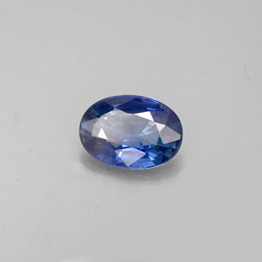 0.76克拉天然蓝宝石，椭圆形切割，7.1×5.1毫米，VS