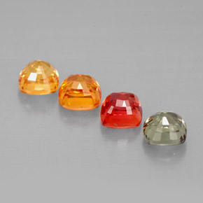 2.79天然多色蓝宝石，垫形剪裁，4.5×4.5毫米，VVS-VS