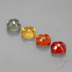 2.67天然多色蓝宝石，垫形剪裁，4.7×4.6毫米，VVS-VS