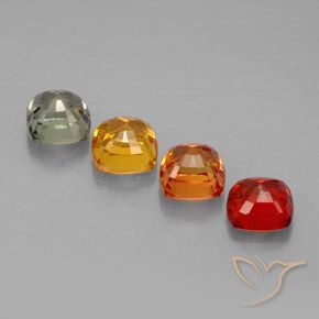 2.87天然多色蓝宝石，垫形剪裁，4.6×4.5毫米，VVS-VS