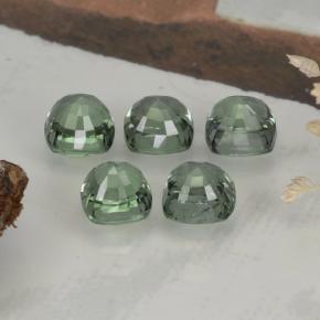 3.66天然绿色蓝宝石，垫形剪裁，4.5×4.4毫米，VVS-VS