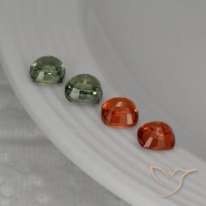 2.63天然多色蓝宝石，垫形剪裁，4.6×4.6毫米，VS