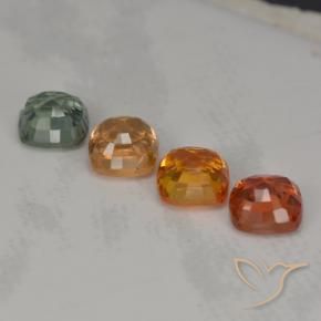 2.84天然多色蓝宝石，垫形剪裁，4.8×4.7毫米，VVS-VS