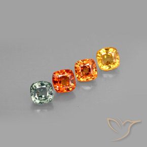 2.78天然多色蓝宝石，垫形剪裁，4.7×4.6毫米，VS