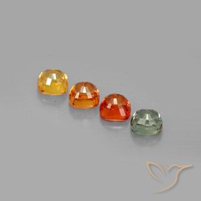 2.78天然多色蓝宝石，垫形剪裁，4.7×4.6毫米，VS