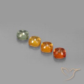 2.66天然多色蓝宝石，垫形剪裁，4.5×4.5毫米，VVS-VS
