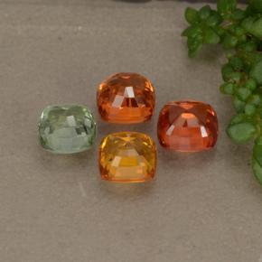 2.82天然多色蓝宝石，垫形剪裁，4.6×4.6毫米，VVS-VS