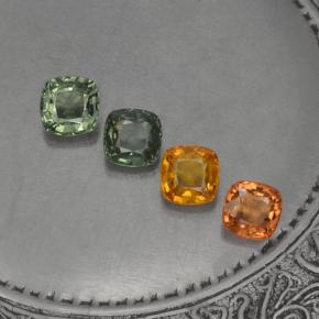 2.59天然多色蓝宝石，垫形剪裁，4.6×4.5毫米，VVS-VS
