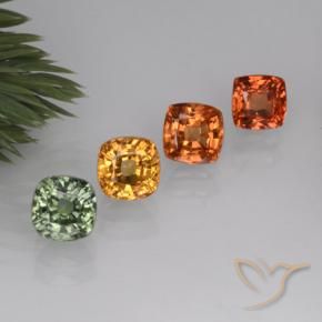 2.81天然多色蓝宝石，垫形剪裁，4.6×4.5毫米，VVS-VS