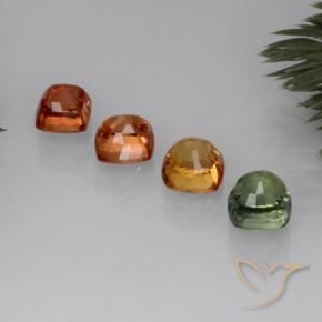 2.81天然多色蓝宝石，垫形剪裁，4.6×4.5毫米，VVS-VS