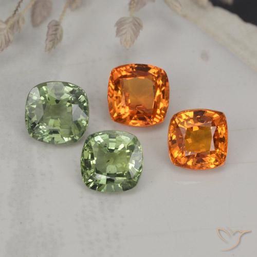 2.54天然多色蓝宝石，垫形剪裁，4.5×4.4毫米，VVS-VS