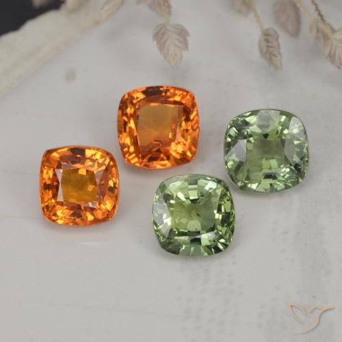 2.54天然多色蓝宝石，垫形剪裁，4.5×4.4毫米，VVS-VS