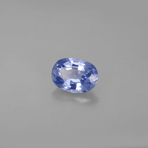 0.98克拉天然蓝宝石，椭圆形切割，6.9×5毫米，VS