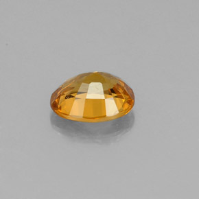 0.74克拉天然黄色蓝宝石，椭圆形切割，6×4.8毫米，VVS