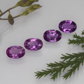 2.23天然紫色蓝宝石，椭圆形切割，6×4.1毫米，VVS-VS