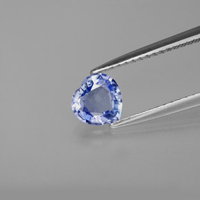 0.78克拉天然蓝宝石，心形，6×5.9毫米，VVS-VS