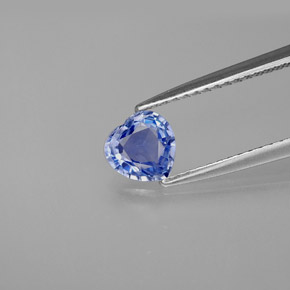 0.71克拉天然蓝宝石，心形，5.7×5.6毫米，VVS-VS