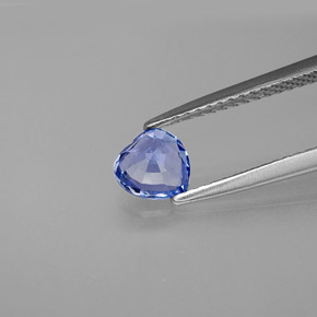 0.71克拉天然蓝宝石，心形，5.7×5.6毫米，VVS-VS