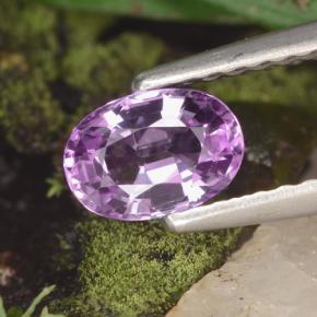 0.60克拉天然紫罗兰色蓝宝石，椭圆形切割，5.9×4.1毫米，VVS-VS