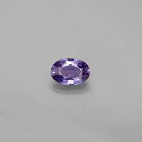 0.54克拉天然紫罗兰色蓝宝石，椭圆形切割，5.9×4.1毫米，VS