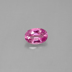 0.59克拉天然粉色蓝宝石，椭圆形切割，5.8×4毫米，VS