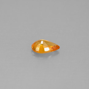 0.51克拉天然橙色蓝宝石，梨形，6.2×4.1毫米，VS