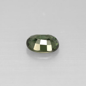0.80克拉天然绿色蓝宝石，椭圆形切割，6×5.1毫米，VS