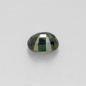 0.88克拉天然绿色蓝宝石，椭圆形切割，5.9×4.8毫米，VS