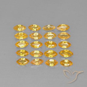 3.90天然黄色蓝宝石，马眼形，5.1×2.6毫米，VVS-VS