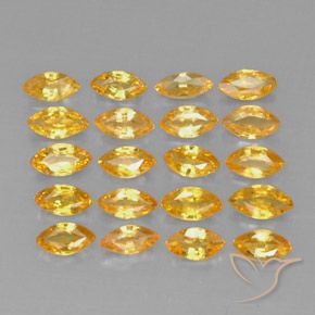 3.90天然黄色蓝宝石，马眼形，5.1×2.6毫米，VVS-VS
