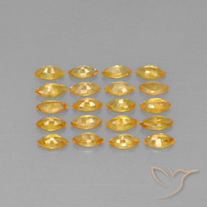 3.90天然黄色蓝宝石，马眼形，5.1×2.6毫米，VVS-VS