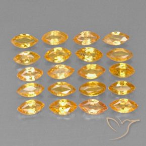 3.90天然黄色蓝宝石，马眼形，4.9×2.5毫米，VVS-VS
