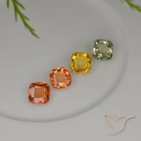 2.28天然多色蓝宝石，垫形剪裁，4.5×4.4毫米，VS