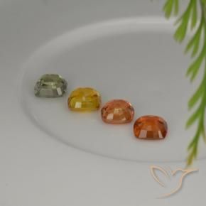 2.28天然多色蓝宝石，垫形剪裁，4.5×4.4毫米，VS