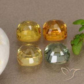 2.65天然多色蓝宝石，垫形剪裁，4.5×4.5毫米，VS