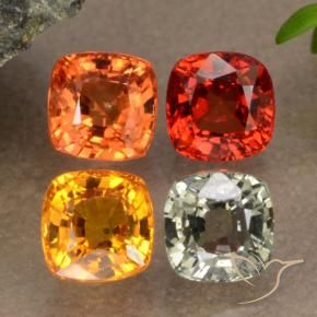 2.26天然多色蓝宝石，垫形剪裁，4.2×4.2毫米，VS