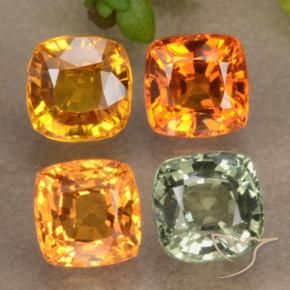 2.49天然多色蓝宝石，垫形剪裁，4.5×4.5毫米，VS