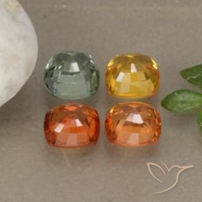 2.38天然多色蓝宝石，垫形剪裁，4.6×4.5毫米，VS