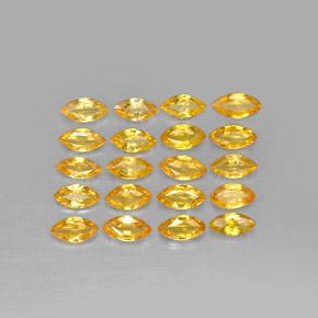 3.03天然橙色蓝宝石，马眼形，4.9×2.4毫米，VVS-VS