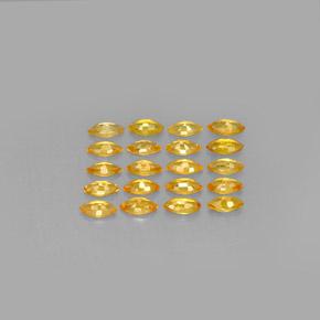 3.03天然橙色蓝宝石，马眼形，4.9×2.4毫米，VVS-VS