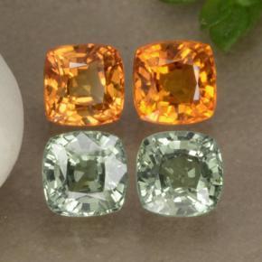 2.19天然多色蓝宝石，垫形剪裁，4.2×4.2毫米，VS