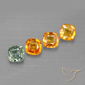 2.67天然多色蓝宝石，垫形剪裁，4.7×4.6毫米，VVS-VS