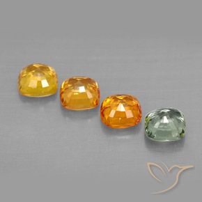 2.67天然多色蓝宝石，垫形剪裁，4.7×4.6毫米，VVS-VS