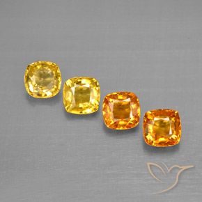 1.70天然多色蓝宝石，垫形剪裁，4.2×4.1毫米，VVS-VS