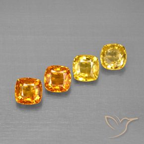 1.70天然多色蓝宝石，垫形剪裁，4.2×4.1毫米，VVS-VS