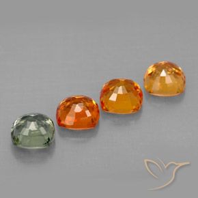 2.36天然多色蓝宝石，垫形剪裁，4.5×4.5毫米，VVS-VS