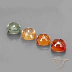 2.49天然多色蓝宝石，垫形剪裁，4.5×4.4毫米，VVS-VS