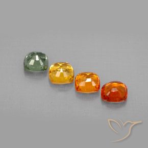 2.49天然多色蓝宝石，垫形剪裁，4.5×4.5毫米，VVS-VS